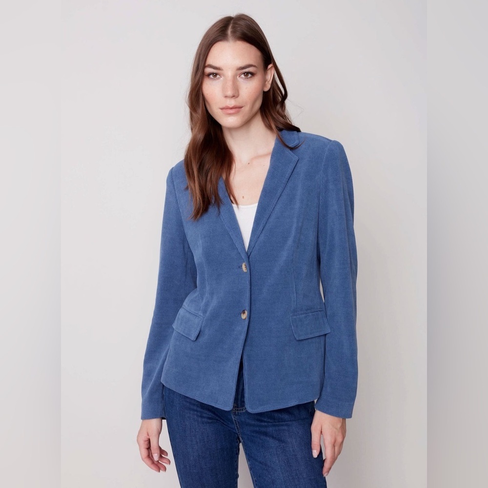 🌺Charlie B Knit Buttoned-front Corduroy Blazer